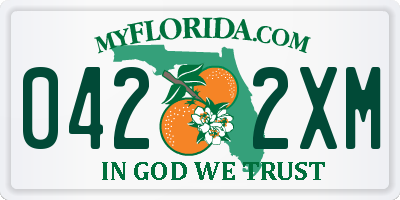 FL license plate 0422XM