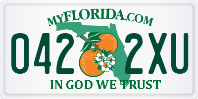 FL license plate 0422XU