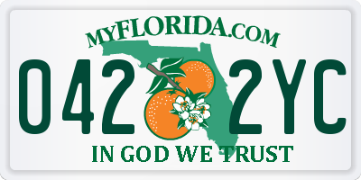 FL license plate 0422YC