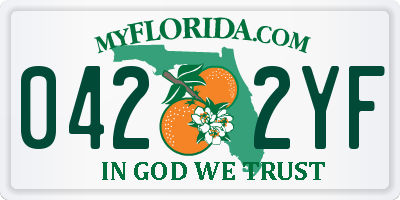 FL license plate 0422YF