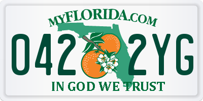 FL license plate 0422YG