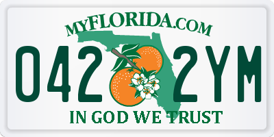 FL license plate 0422YM
