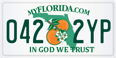 FL license plate 0422YP
