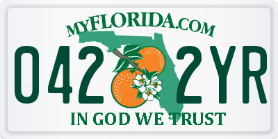 FL license plate 0422YR