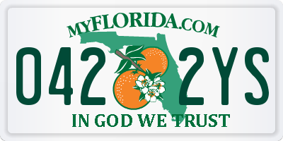 FL license plate 0422YS