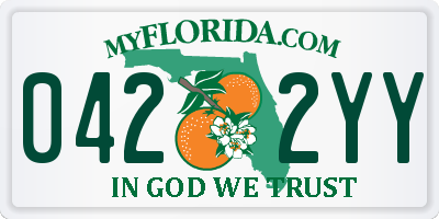 FL license plate 0422YY