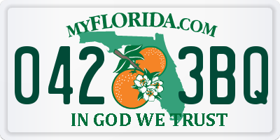 FL license plate 0423BQ
