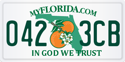 FL license plate 0423CB