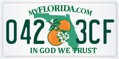 FL license plate 0423CF