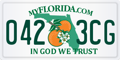 FL license plate 0423CG