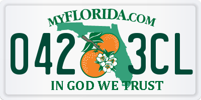 FL license plate 0423CL