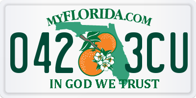 FL license plate 0423CU