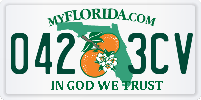 FL license plate 0423CV