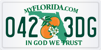 FL license plate 0423DG