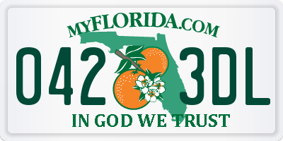 FL license plate 0423DL