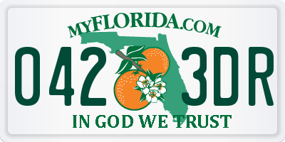 FL license plate 0423DR