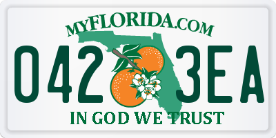 FL license plate 0423EA
