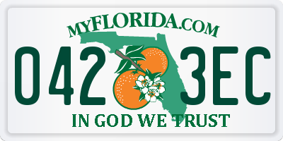 FL license plate 0423EC