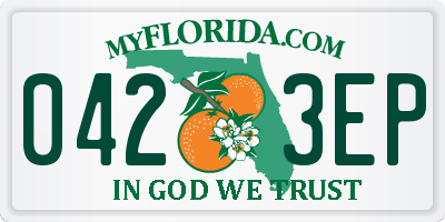FL license plate 0423EP
