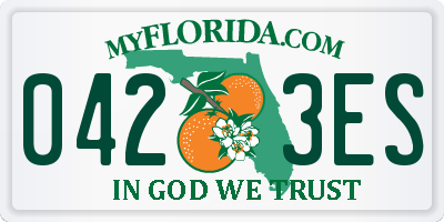 FL license plate 0423ES