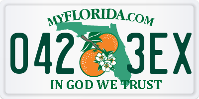 FL license plate 0423EX