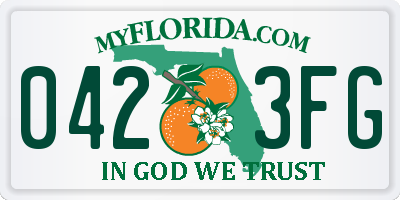 FL license plate 0423FG