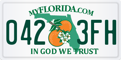 FL license plate 0423FH