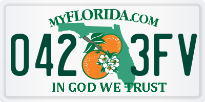 FL license plate 0423FV