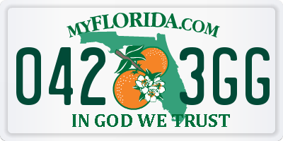 FL license plate 0423GG