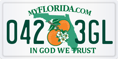 FL license plate 0423GL