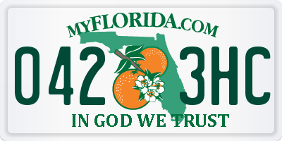 FL license plate 0423HC