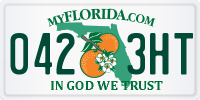 FL license plate 0423HT