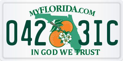 FL license plate 0423IC