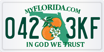 FL license plate 0423KF