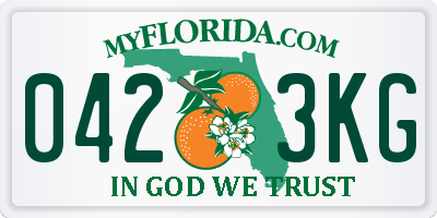 FL license plate 0423KG