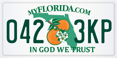 FL license plate 0423KP