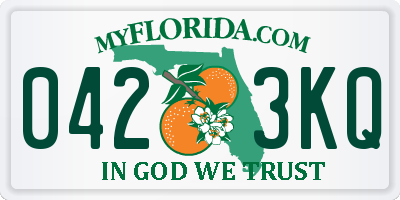 FL license plate 0423KQ