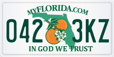 FL license plate 0423KZ