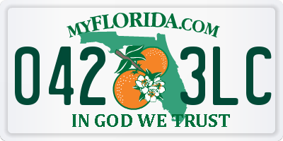 FL license plate 0423LC