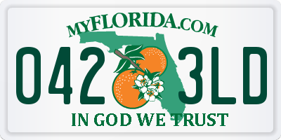 FL license plate 0423LD