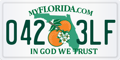 FL license plate 0423LF