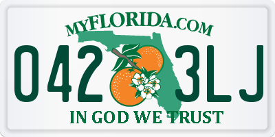 FL license plate 0423LJ