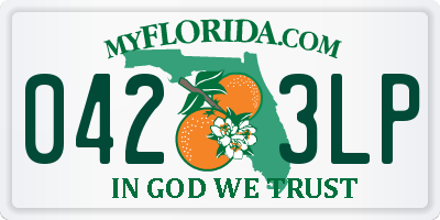 FL license plate 0423LP
