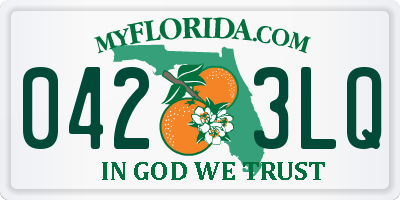 FL license plate 0423LQ