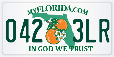 FL license plate 0423LR