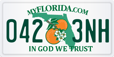 FL license plate 0423NH