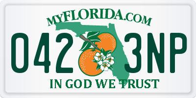 FL license plate 0423NP