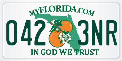 FL license plate 0423NR