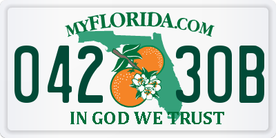 FL license plate 0423OB