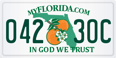 FL license plate 0423OC